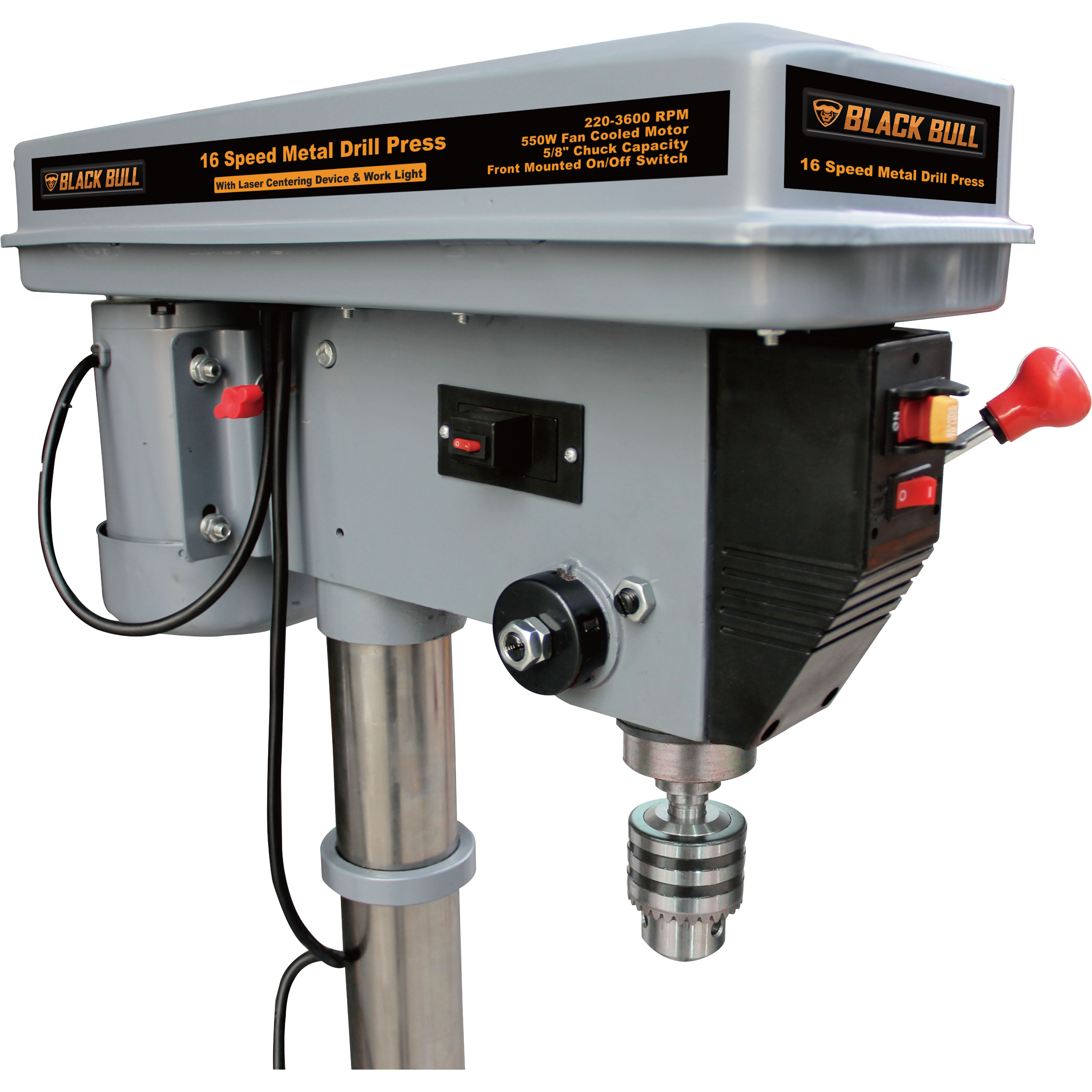 Black Bull DP16UL 16 Speed Cast Iron Drill Press 3600 RPM, 550 Watts
