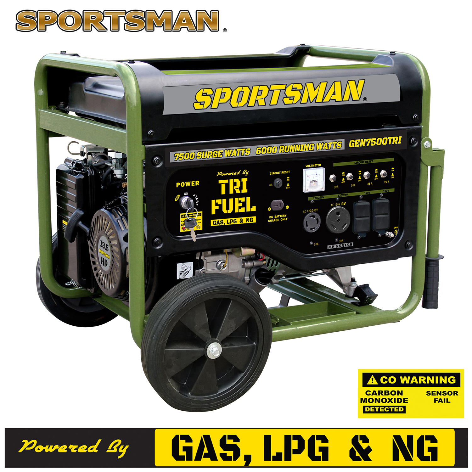 GEN7500 Tri Fuel Sportsman Generator For Power Outages